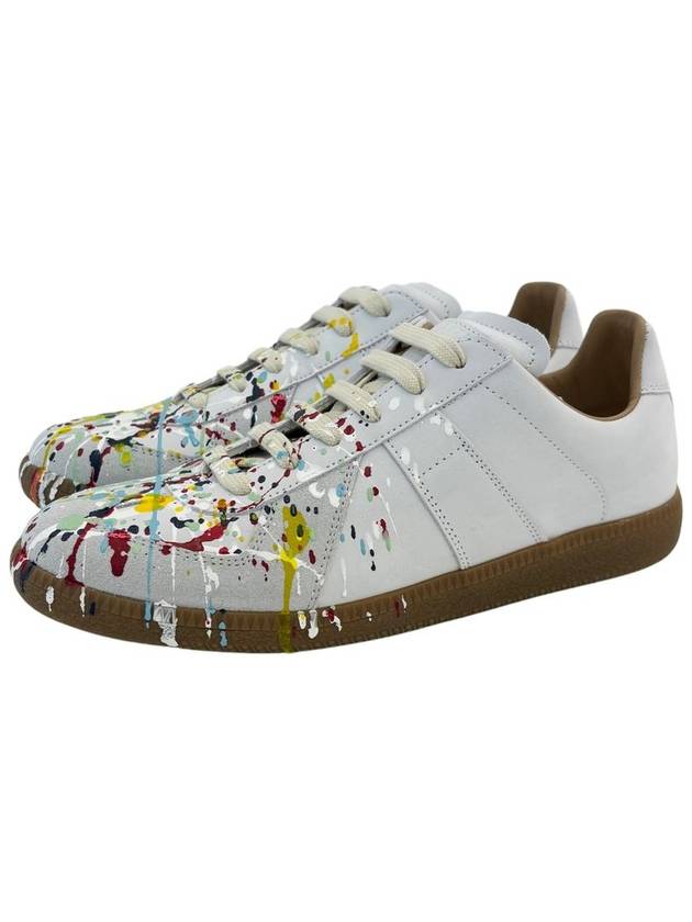 Men's Replica German Army Paint Low Top Sneakers White - MAISON MARGIELA - BALAAN 2