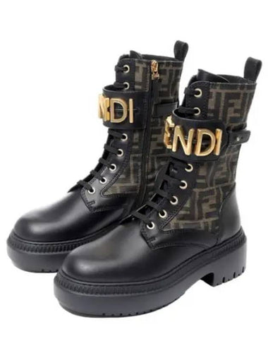 Graphi leather biker boots - FENDI - BALAAN 1