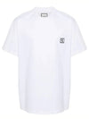 Men's Back Logo Cotton Short Sleeve T-Shirt White - WOOYOUNGMI - BALAAN 2