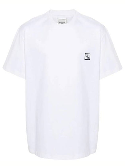 Men's Back Logo Cotton Short Sleeve T-Shirt White - WOOYOUNGMI - BALAAN 2