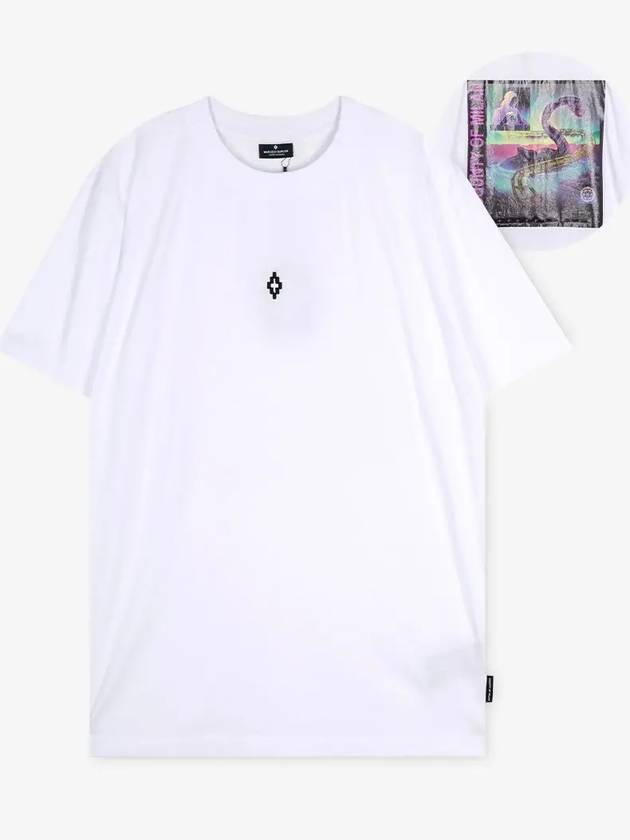 Back Graphic Cotton Short Sleeve T-shirt White - MARCELO BURLON - BALAAN 3