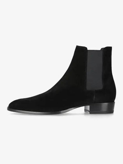 Suede Classic Wyatt Chelsea Boots Black - SAINT LAURENT - BALAAN 2