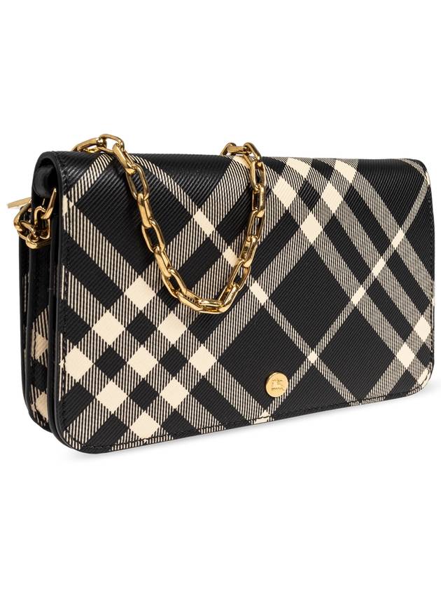 Check Chain Strap Cross Bag Black - BURBERRY - BALAAN 5