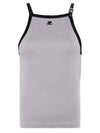 Buckle Contrast Sleeveless Smoke Grey - COURREGES - BALAAN 2