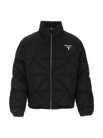 Re-Nylon Down Padded Jacket Black - PRADA - BALAAN 1