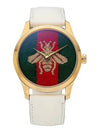 Women's Bee Embroidered Stripe Watch - GUCCI - BALAAN 3