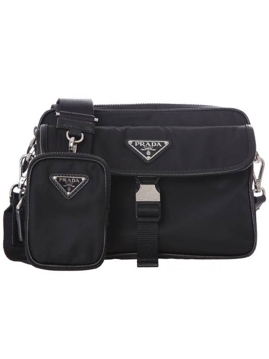 Re-Nylon Flap Cross Bag Black - PRADA - BALAAN 2