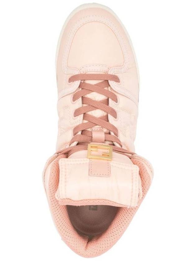 Match FF Logo High Top Sneakers Pink - FENDI - BALAAN 7