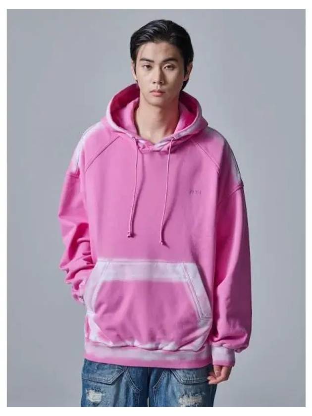 Bleached loose fit hooded sweatshirt light pink domestic product GM0024072287122 - JUUN.J - BALAAN 1