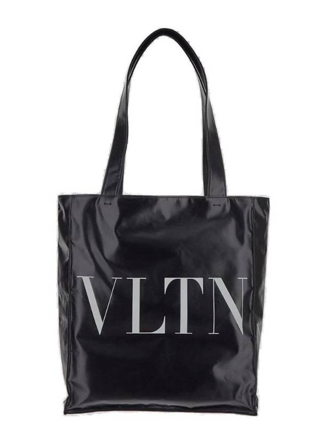 VLTN Printed Tote Bag Black - VALENTINO - BALAAN 1