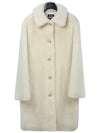 Katerine Wool Shearling Single Coat Ecru - A.P.C. - BALAAN 2