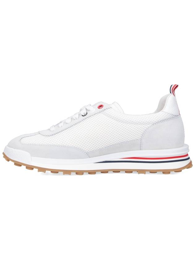 Fine Kid Suede Tech Runner White - THOM BROWNE - BALAAN 4