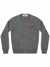 Double heart cardigan gray - COMME DES GARCONS PLAY - BALAAN 1