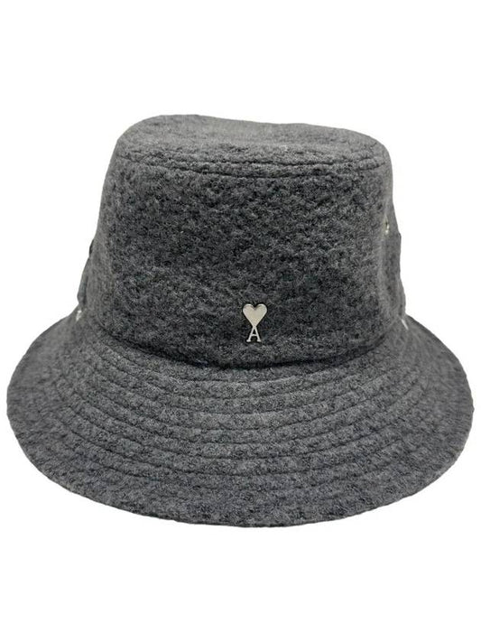 Gray Wool Bucket Hat UHA233 WV0025 055 - AMI - BALAAN 1
