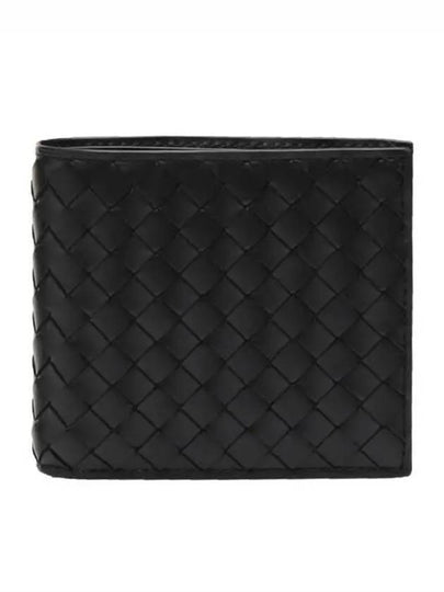 Intrecciato Weaving Half Wallet Black - BOTTEGA VENETA - BALAAN 2