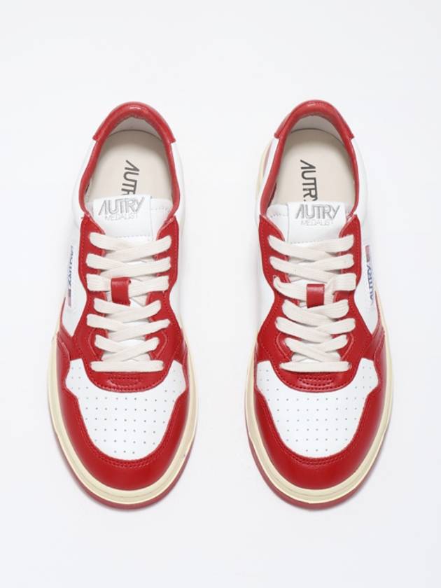 Men's Medalist Low Leather Sneakers White Red - AUTRY - BALAAN 6