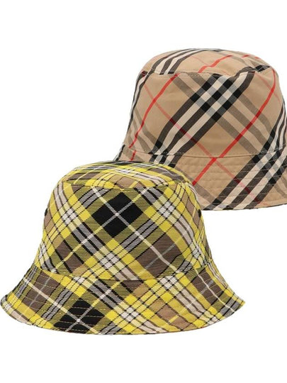 Vintage Check Reversible Bucket Hat Yellow - BURBERRY - BALAAN 2