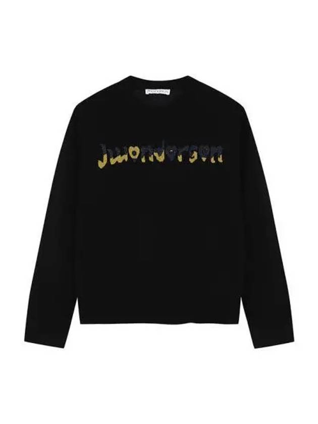 Women s logo wool knit black gray KW0790 YN0200 - JW ANDERSON - BALAAN 1