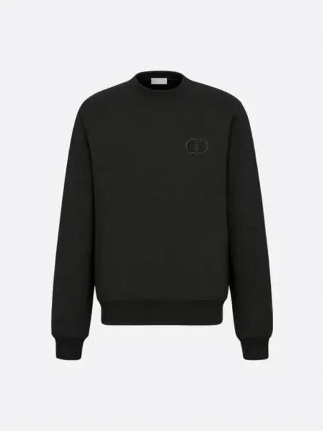 CD Icon Cotton Sweatshirt Black - DIOR - BALAAN 2