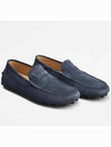 Gommino Bubble Suede Driving Shoes Blue - TOD'S - BALAAN.