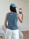 AU Australia BIG OL Tank Top ST1L0461 Mid Blue Denim WOMENS - STUSSY - BALAAN 5