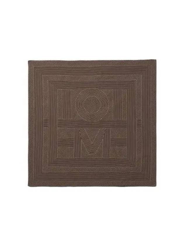 Monogram Silk Scarf Dark Brown - TOTEME - BALAAN 1