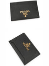 Saffiano Leather Card Wallet Black - PRADA - BALAAN 3