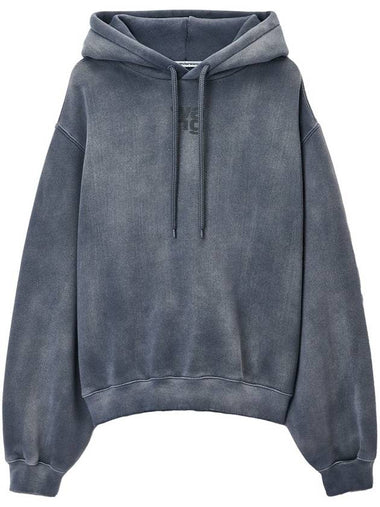 Alexander Wang Essential Terry Hoodie With Puff Paint Logo Clothing - ALEXANDER WANG - BALAAN 1