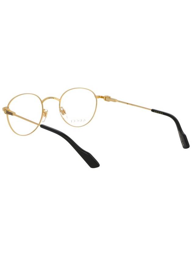 Eyewear Round Metal Eyeglasses Gold Black - GUCCI - BALAAN 5