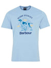 Loyal Dog Print Short Sleeve T-Shirt Blue - BARBOUR - BALAAN 2