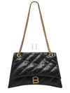 Quilted Crush Medium Chain Shoulder Bag Black - BALENCIAGA - BALAAN 2