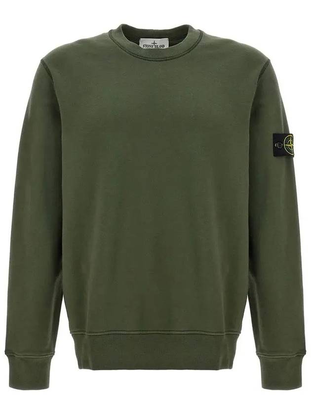 Compass Patch Cotton Sweatshirt Musk Green - STONE ISLAND - BALAAN 2