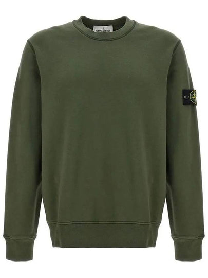 Compass Patch Cotton Sweatshirt Musk Green - STONE ISLAND - BALAAN 2