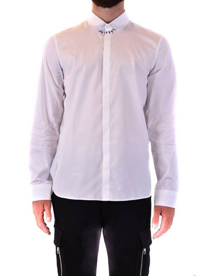 Men's Thunderbolt Long Sleeve Shirt White - NEIL BARRETT - BALAAN 2