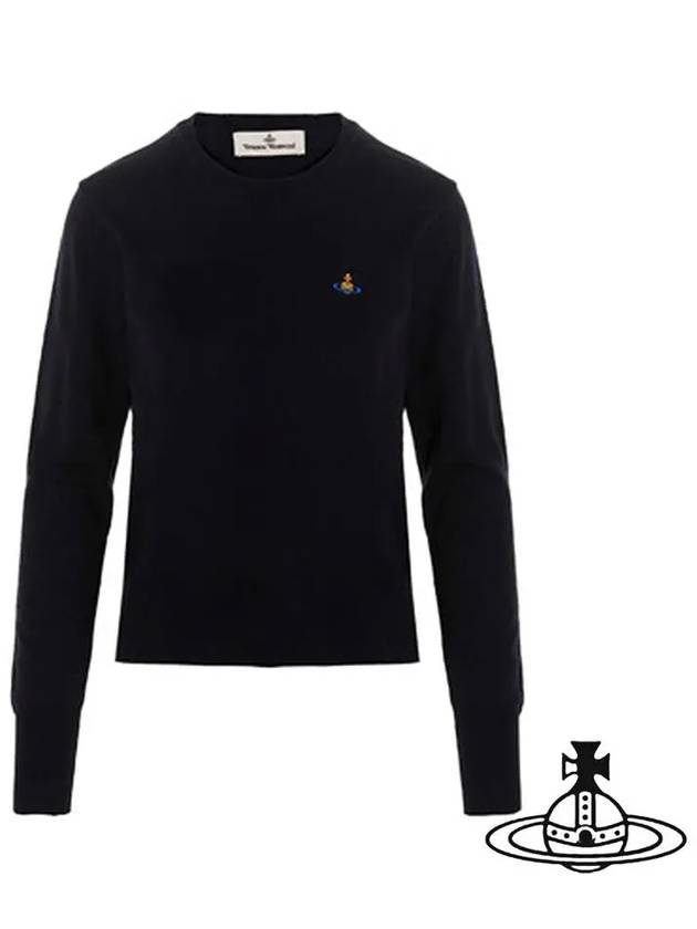 Women's Logo Bea Knit Top Black - VIVIENNE WESTWOOD - BALAAN.