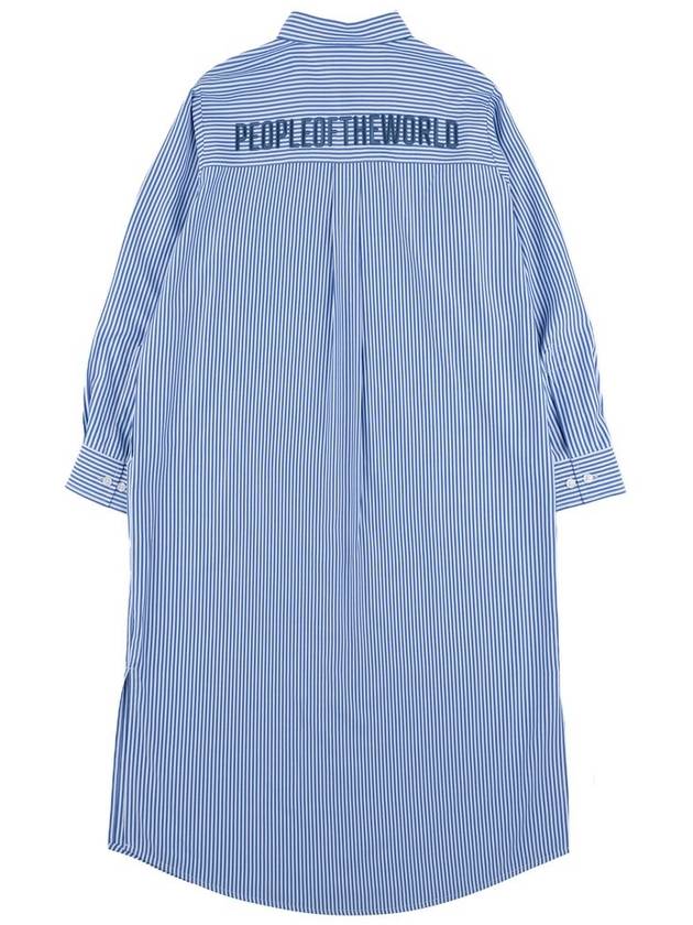 Signature Embroid Midi Dress Blue - PEOPLE OF THE WORLD - BALAAN 4