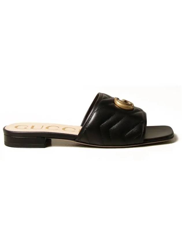 Double G Matelasse Slippers Black - GUCCI - BALAAN 3