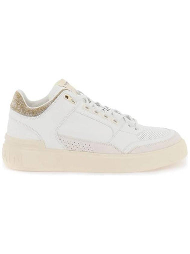 B Court Leather Mid-top Sneakers White Beige - BALMAIN - BALAAN 1