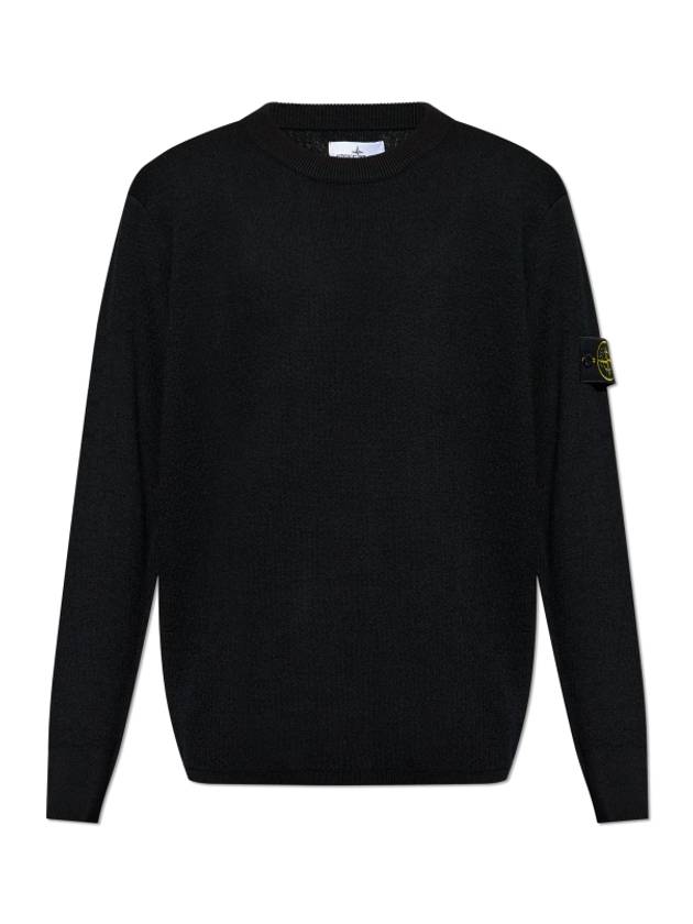 Compass Badge Knit Top Black - STONE ISLAND - BALAAN 2