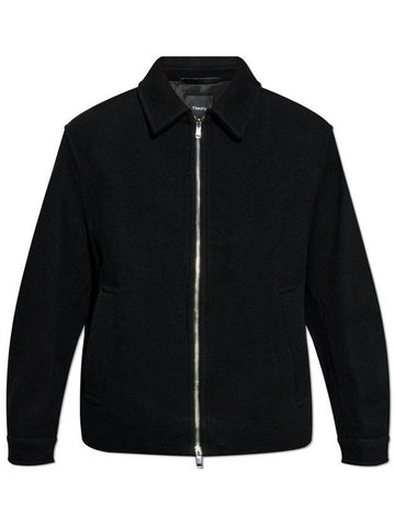 Milo Zip Knit Jacket Black - THEORY - BALAAN 1