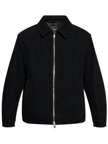 Milo Zip Knit Jacket Black - THEORY - BALAAN 1