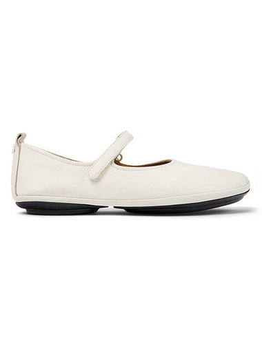 Right Leather Mary Jane Flat Shoes White - CAMPER - BALAAN 1