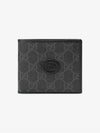 GG Supreme Interlocking G Halfwallet Black - GUCCI - BALAAN 5