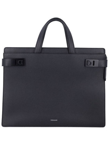 Salvatore Ferragamo Briefcase With Gancini Buckles - SALVATORE FERRAGAMO - BALAAN 1