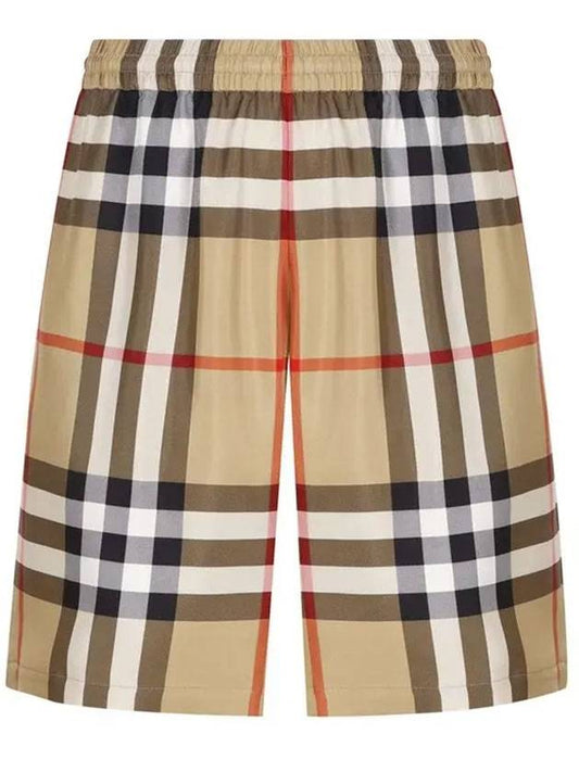 Men's Vintage Check Bermuda Shorts Beige - BURBERRY - BALAAN.