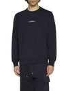 Metropolis Embroidery Logo Sweatshirt Navy - CP COMPANY - BALAAN 3