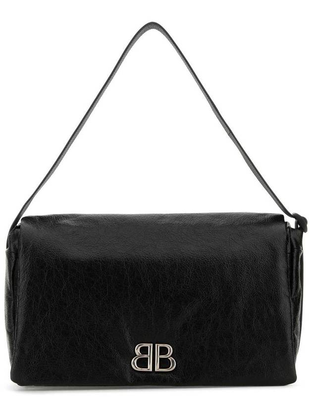 Monaco Flap Medium Shoulder Bag Black - BALENCIAGA - BALAAN 2