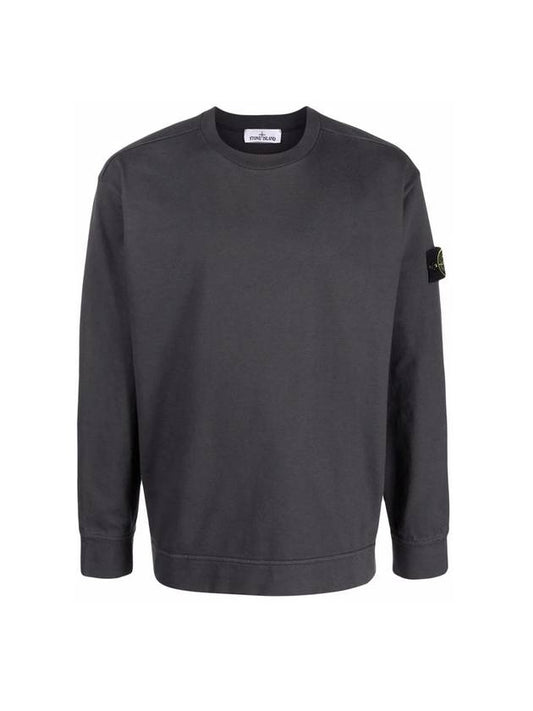 Wappen Patch Cotton Sweatshirt Dark Grey - STONE ISLAND - BALAAN 2