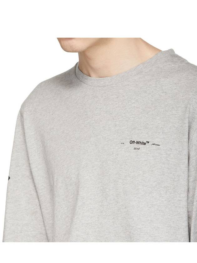 Men's Arrow Print Long Sleeve T-Shirt Gray - OFF WHITE - BALAAN 5