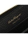 Women's Gancini Logo Zipper Card Wallet Black - SALVATORE FERRAGAMO - BALAAN 8